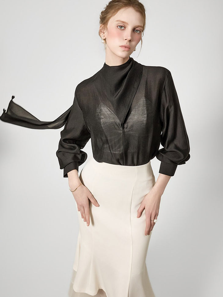 B9209 透明女式衬衫