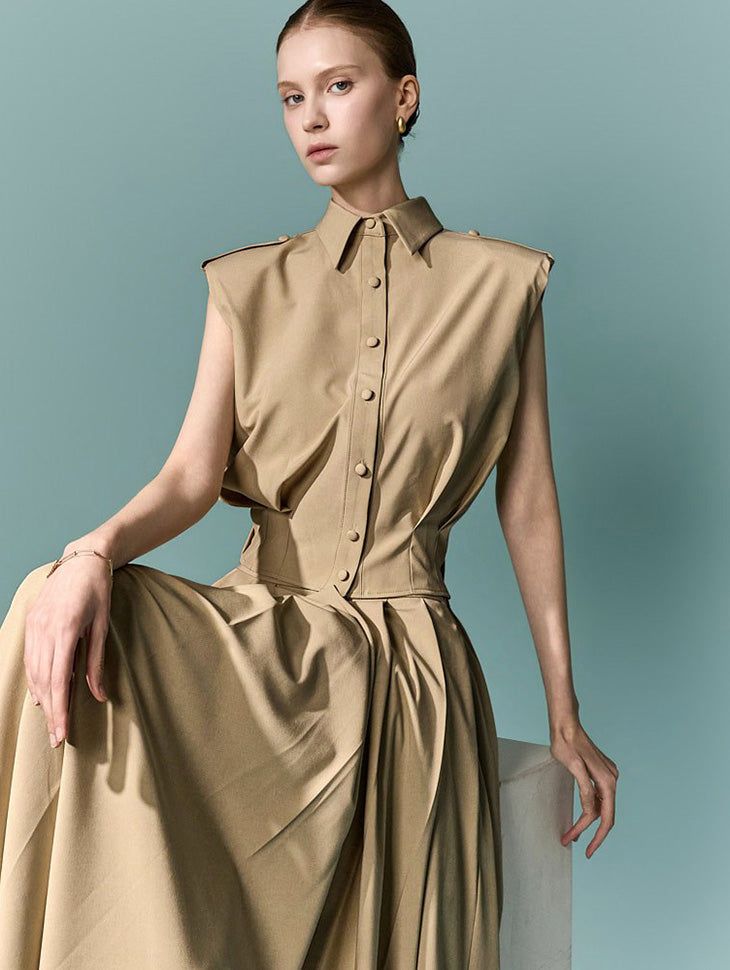 B3224 Button Banding Blouse