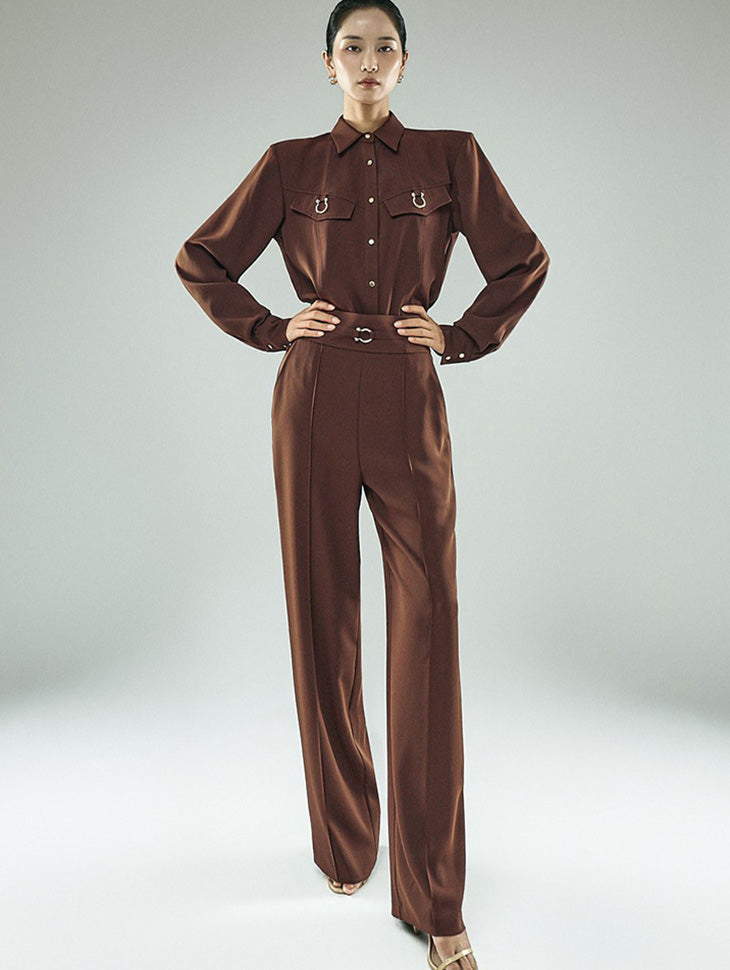 TP2490 Blouse and Slacks Set