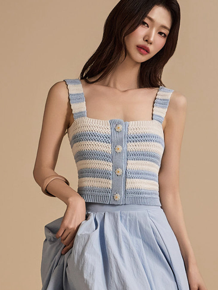 E3431 ストライプニット