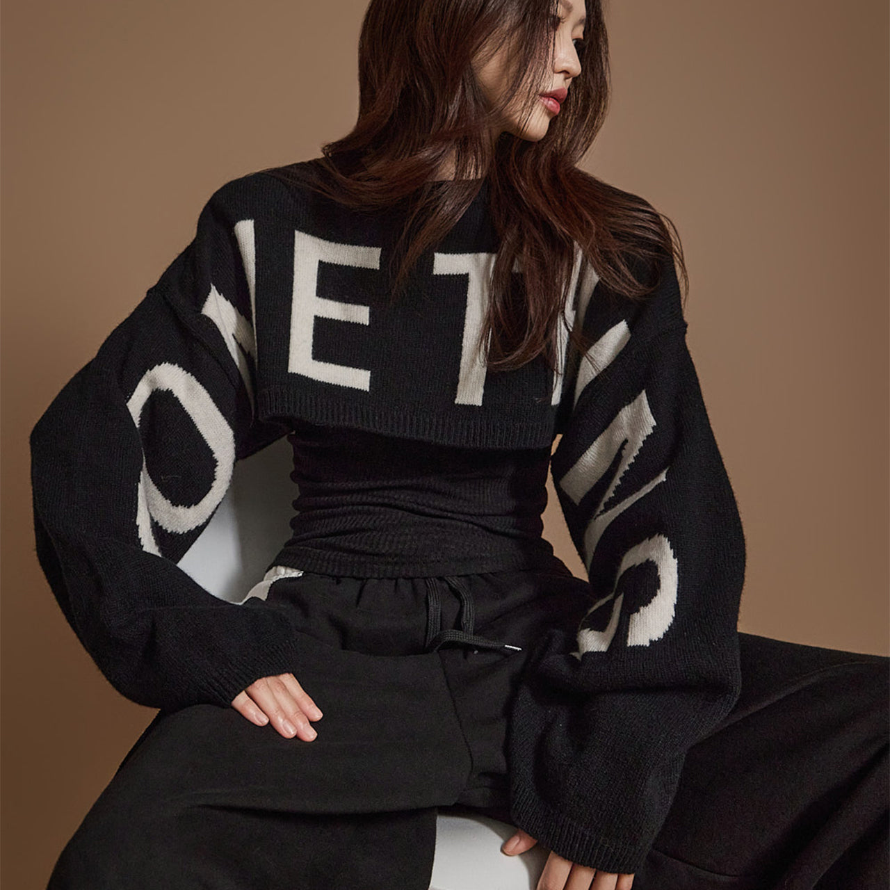 E3559 テキストウールニット