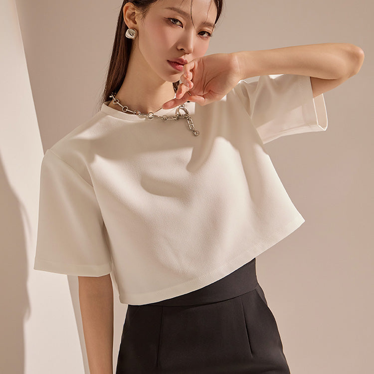 E3095 垫肩短款上衣