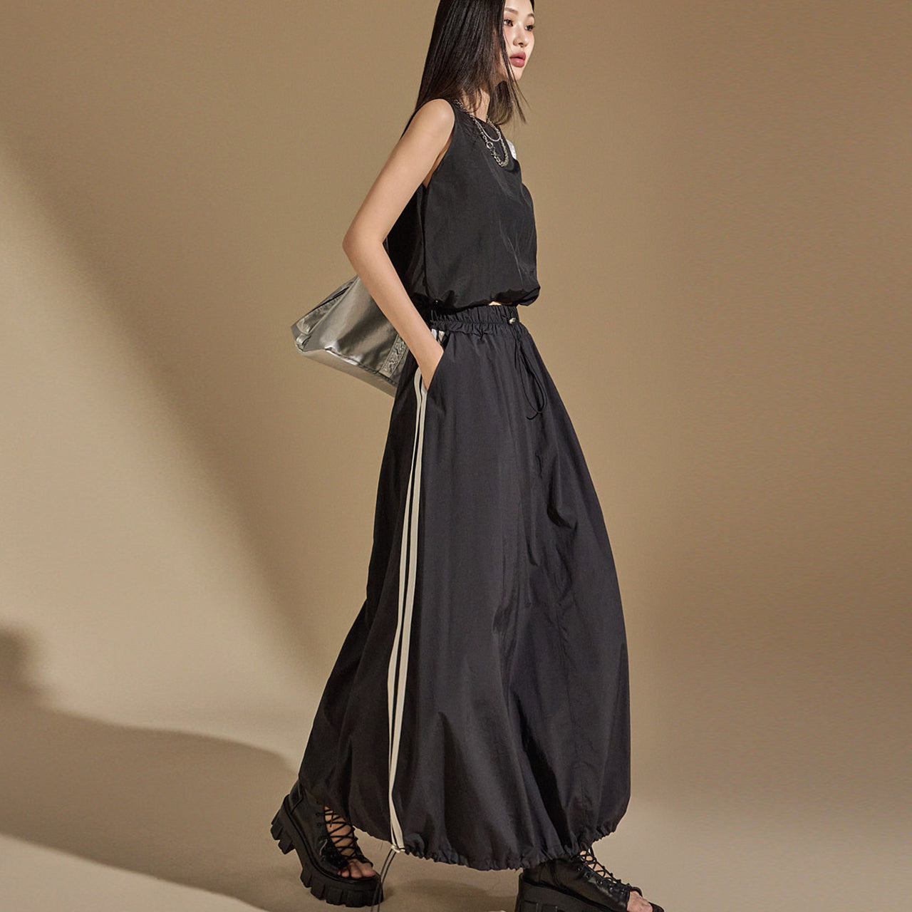 TP1897 ナイロントップス&スカートセット