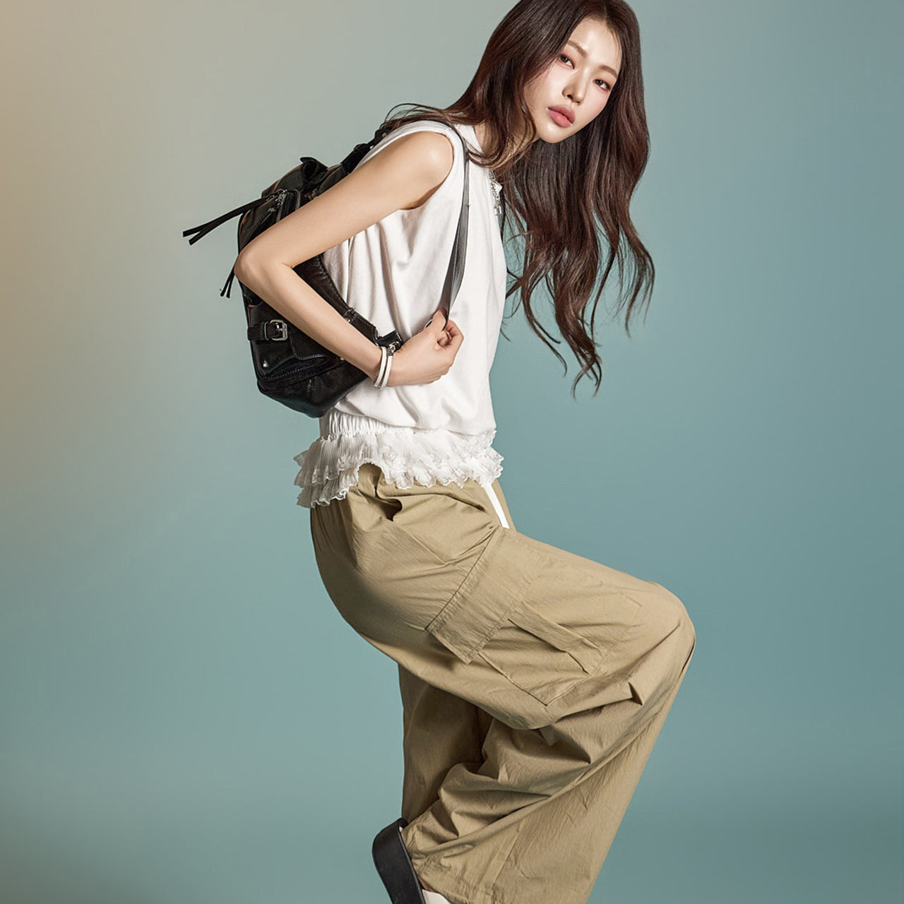 E3504 灯笼袖上衣