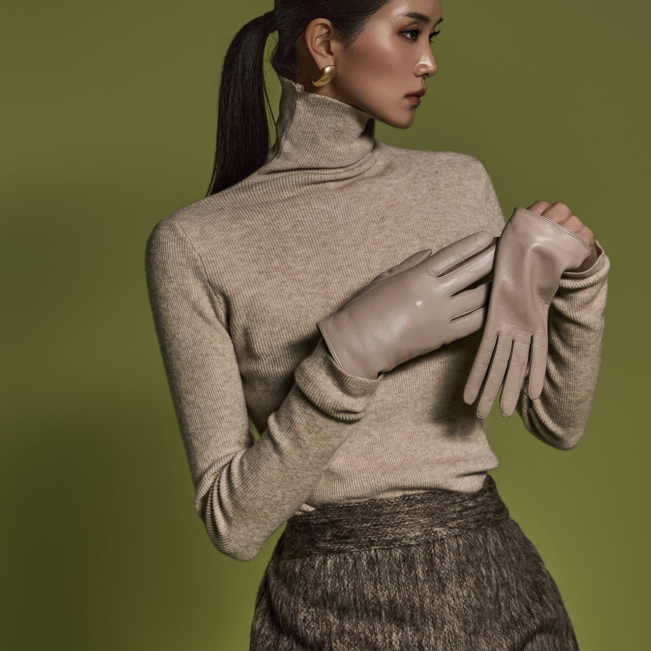 E3654 リブニットトップス