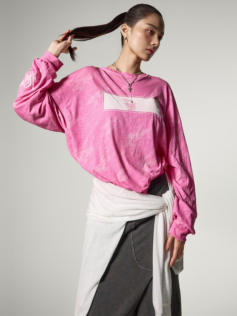 E4176 アートウォッシュトップス