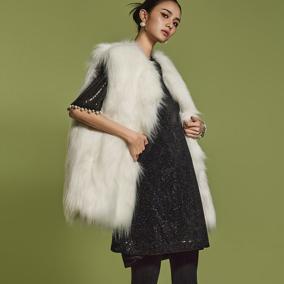 J1416 人造毛皮背心