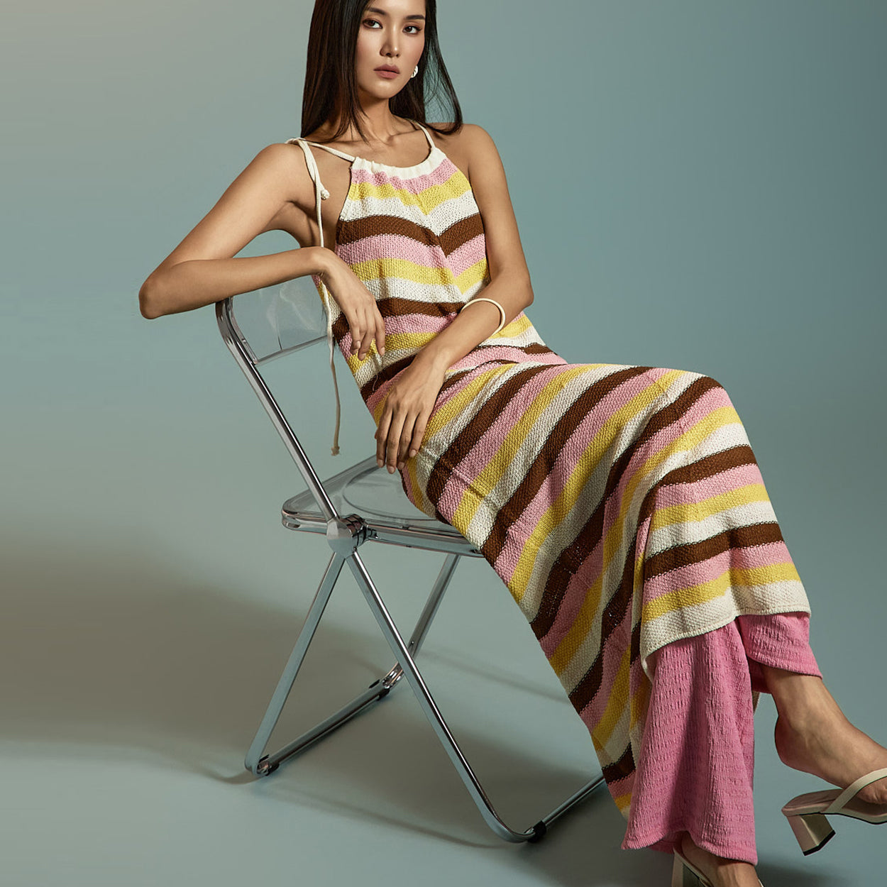 P3598 Wrinkle Boot-cut Pants