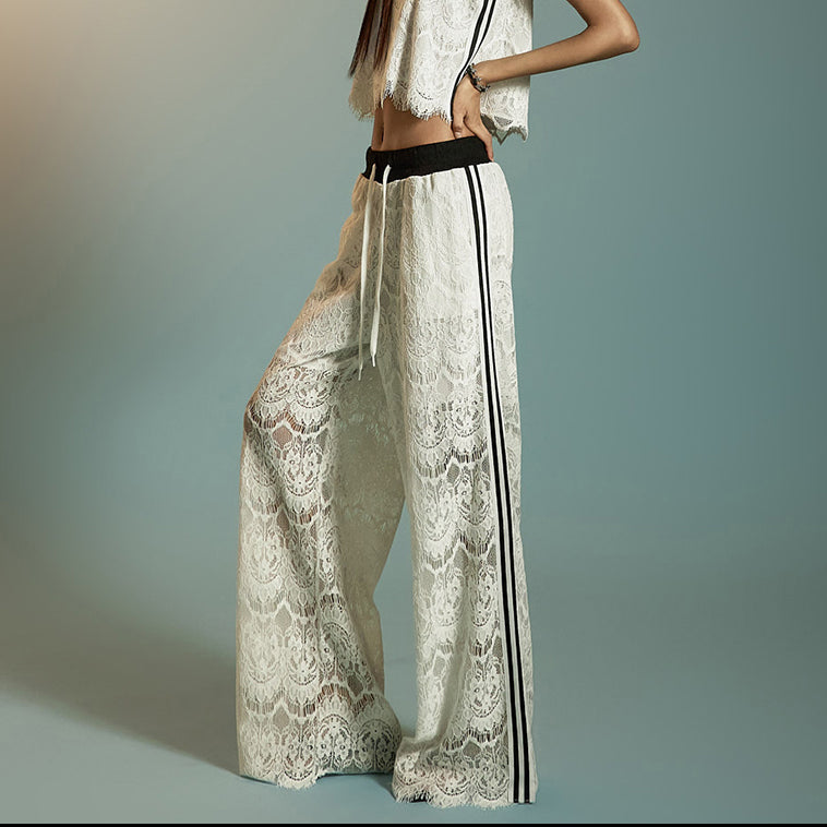 P3605 蕾丝运动裤