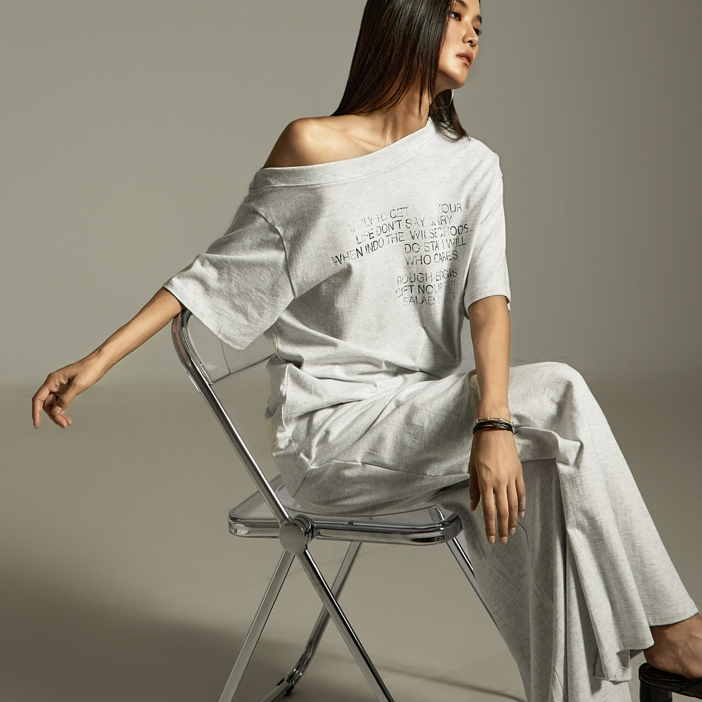 E3902 Unbalance Off-shoulder Top