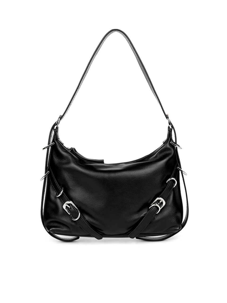 A-1614 皮革扣环单肩包