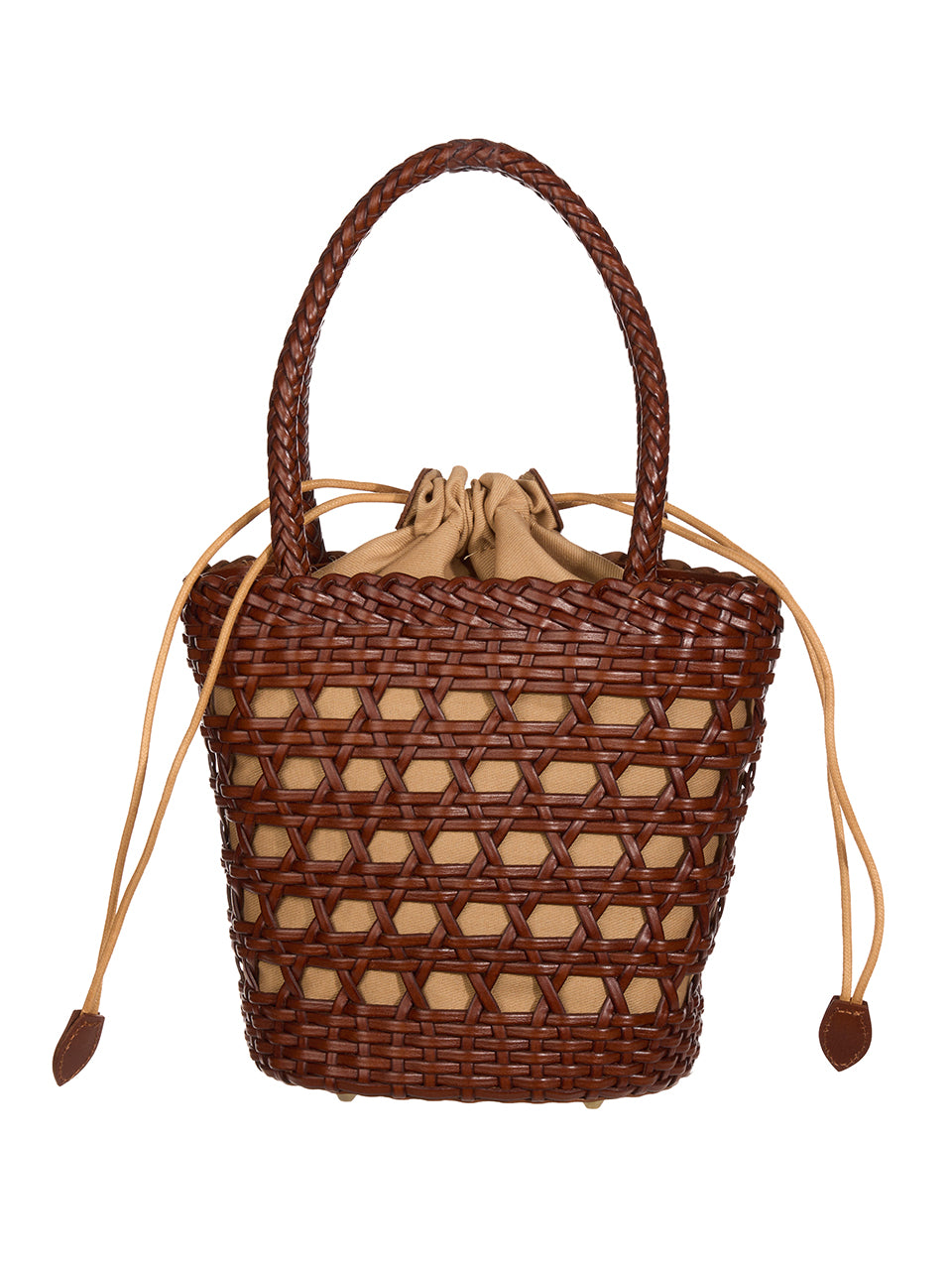A-1717 Leather Rattan tote bag