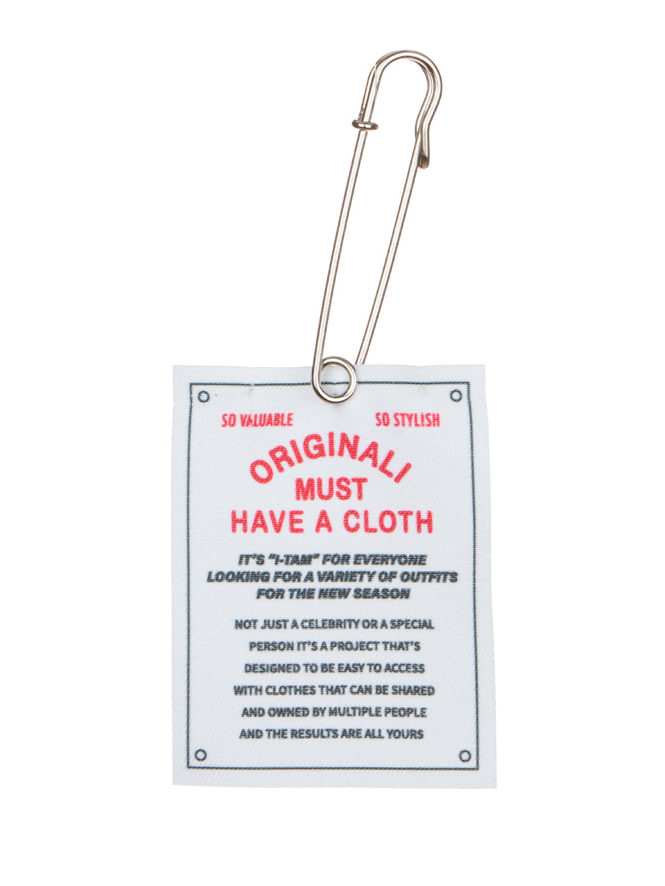 AB-199 Large Clip Label Brooch