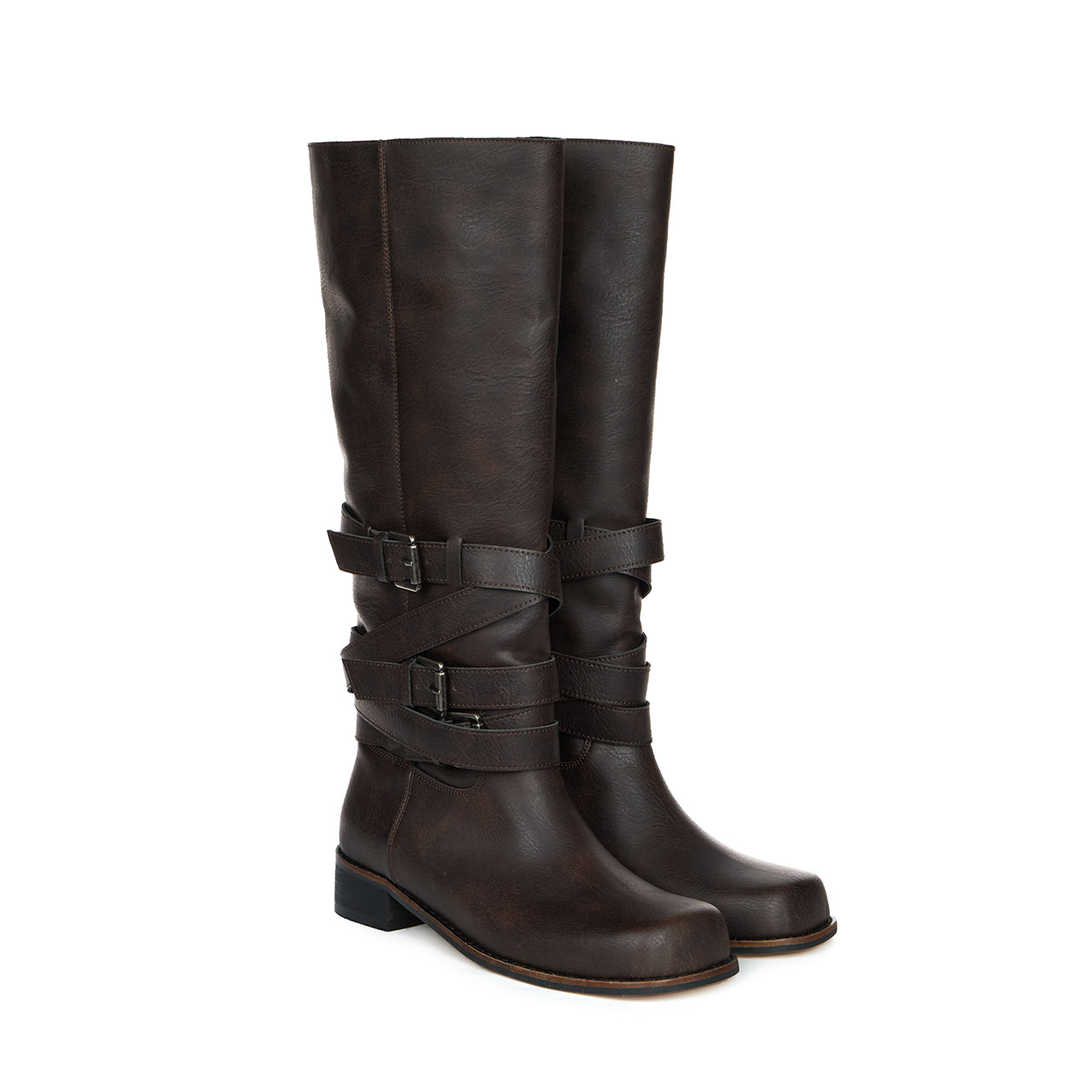 AR-3498 Cross Strap Long Boots