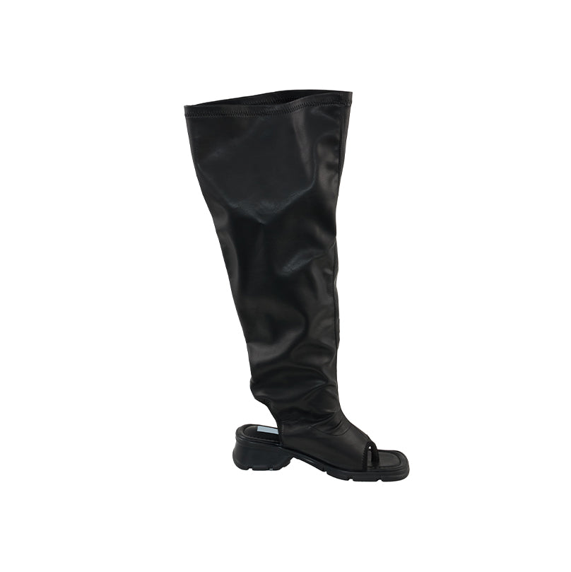 AR-3559 オープントゥ ニーハイブーツ