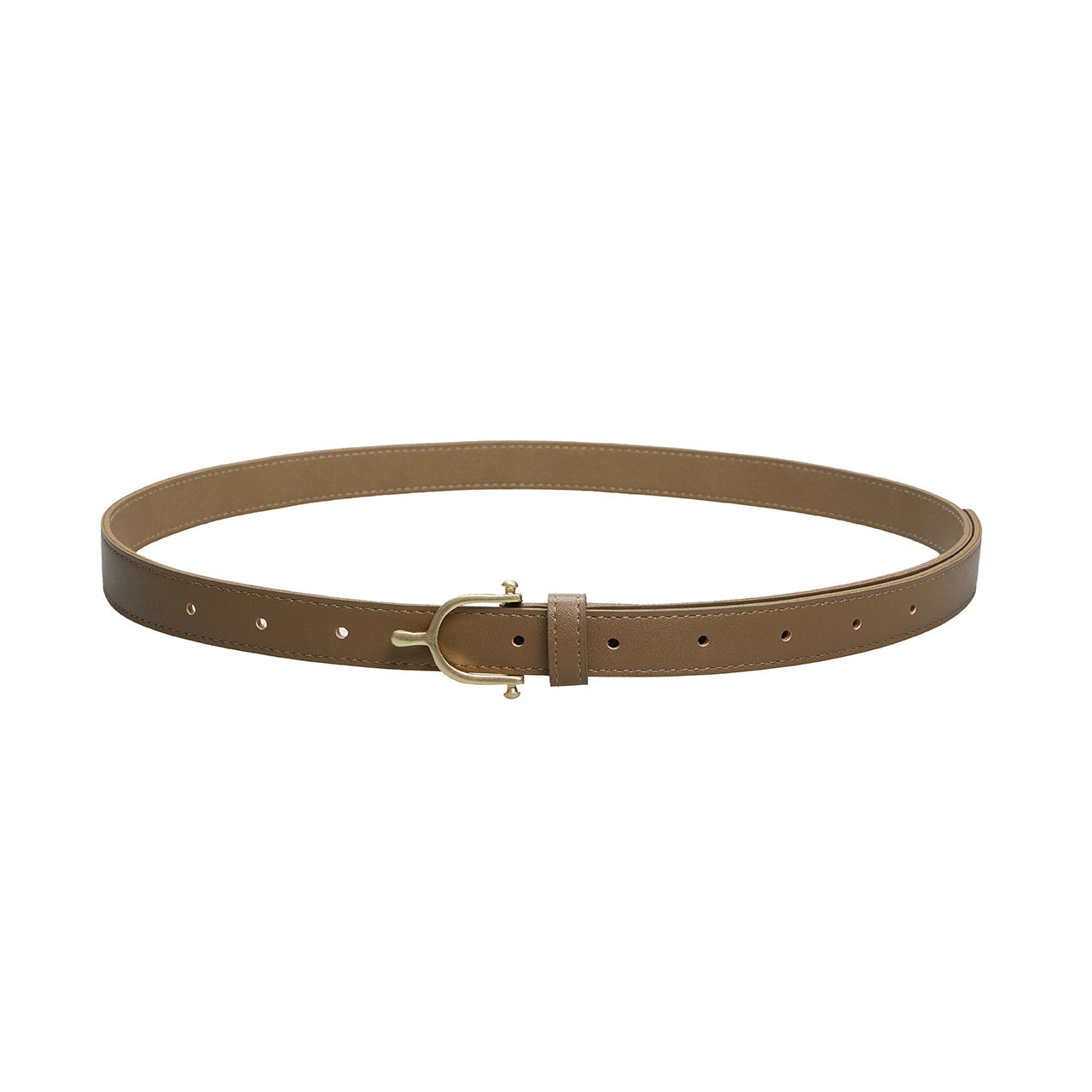 AT-575 Gold Buckle Slim Belt