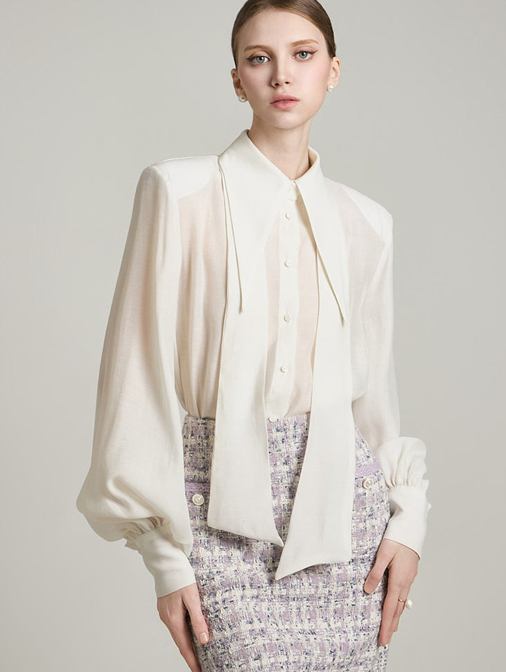 B3039 スカーフ付きブラウス