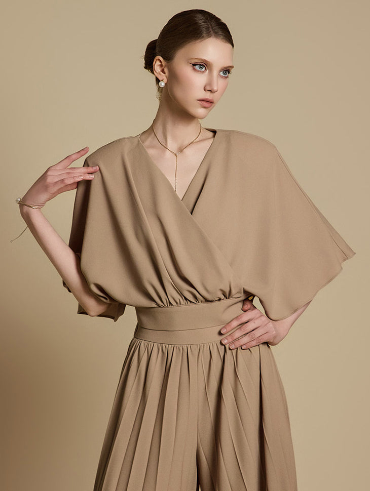 B3068 裹身褶皱衬衫