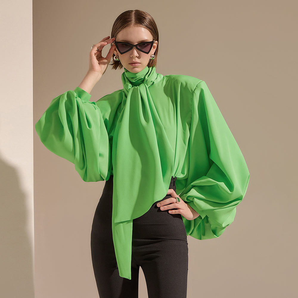 B9147 Blouse with Scarf