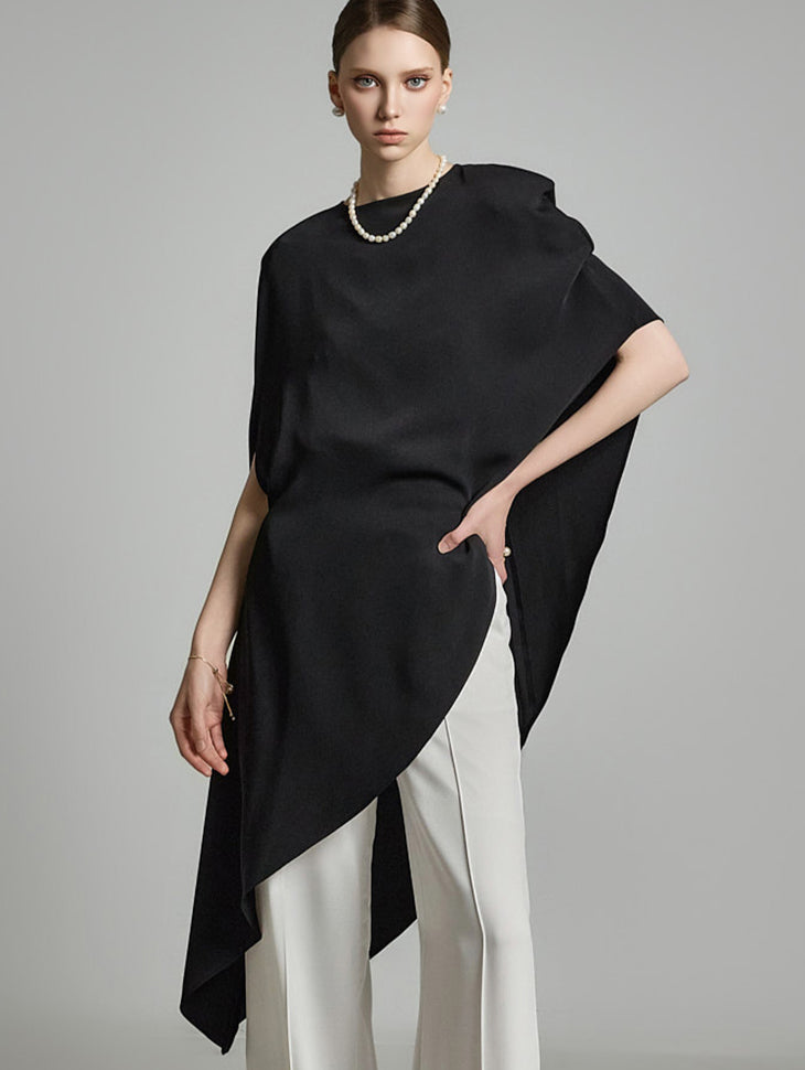 B9189 Asymmetric Blouse