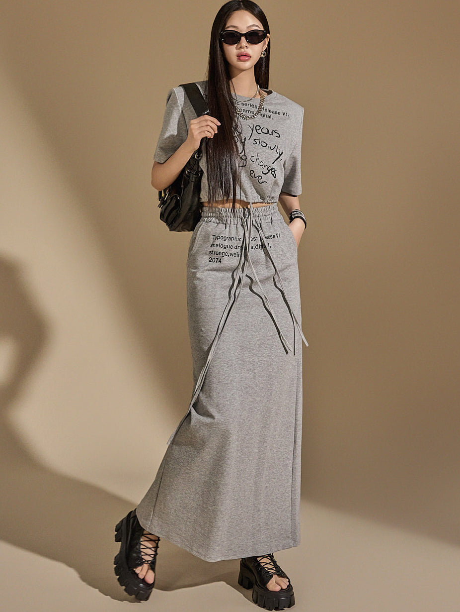 D5031 トップスとスカートのツーピース