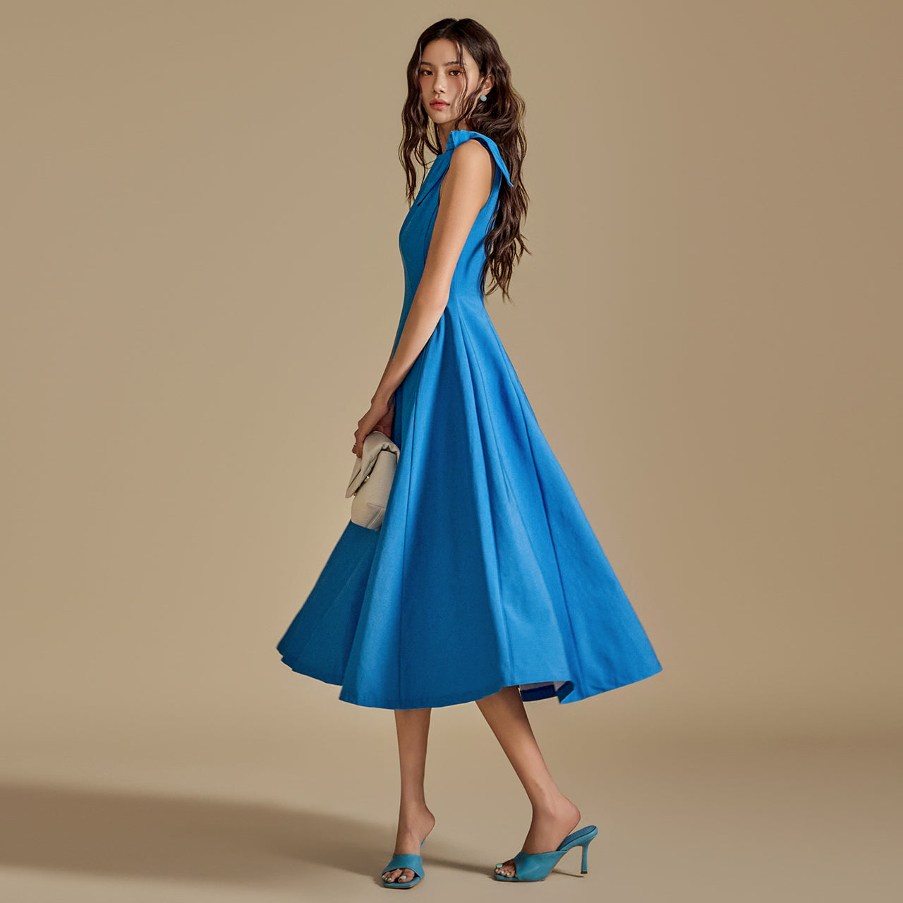 D5058 リボンAラインドレス