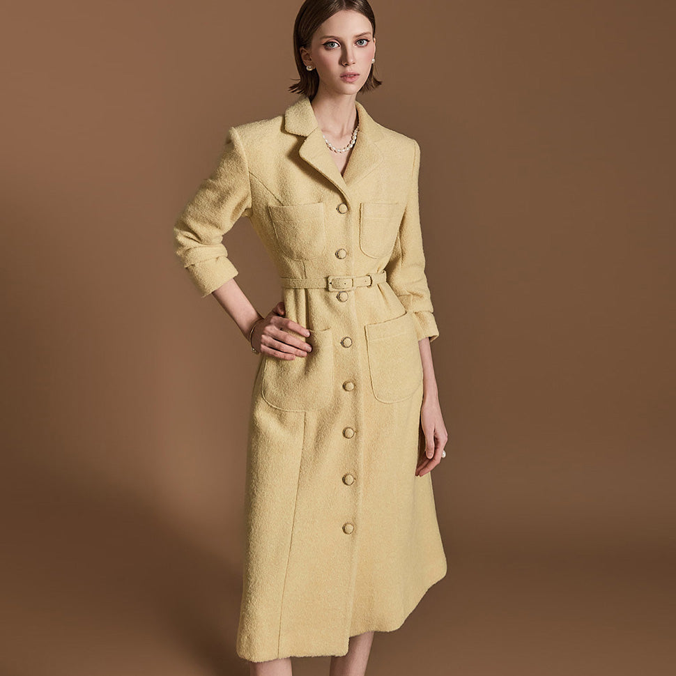 D5154 ベルト付きウールドレス