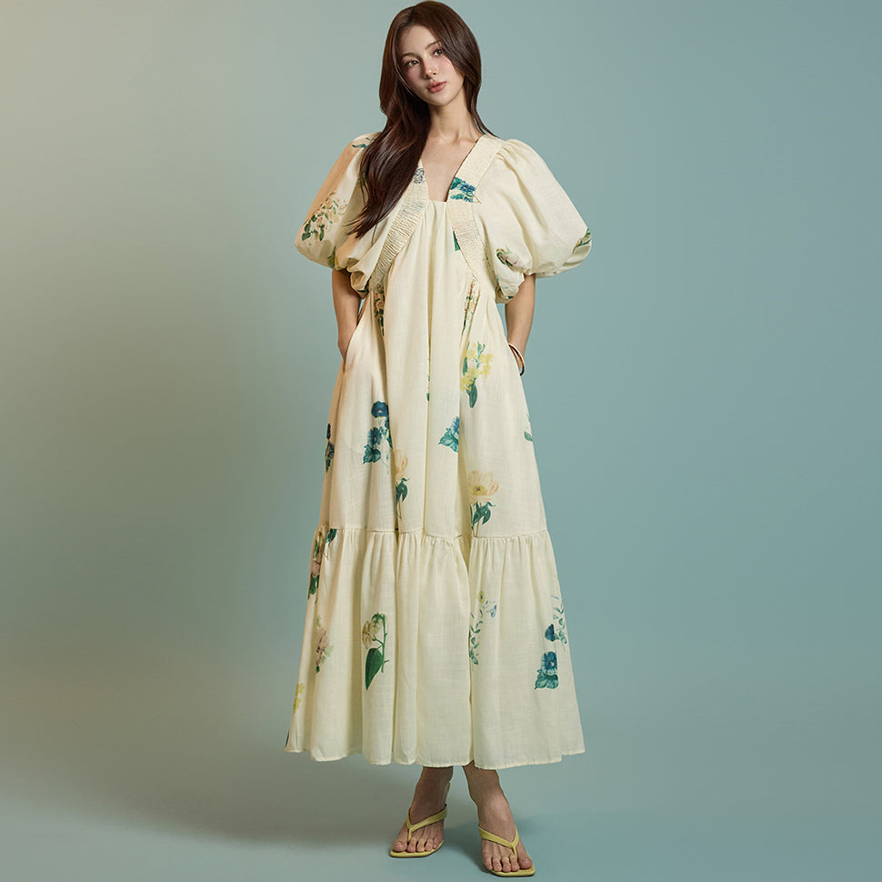 D5180 花柄ワンピース