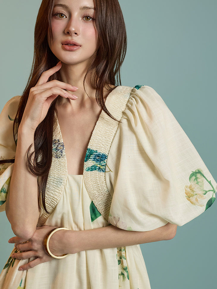 D5180 花朵图案连衣裙