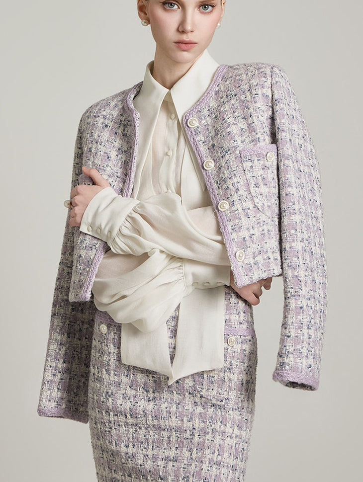 D5191 ツイードツーピースセット