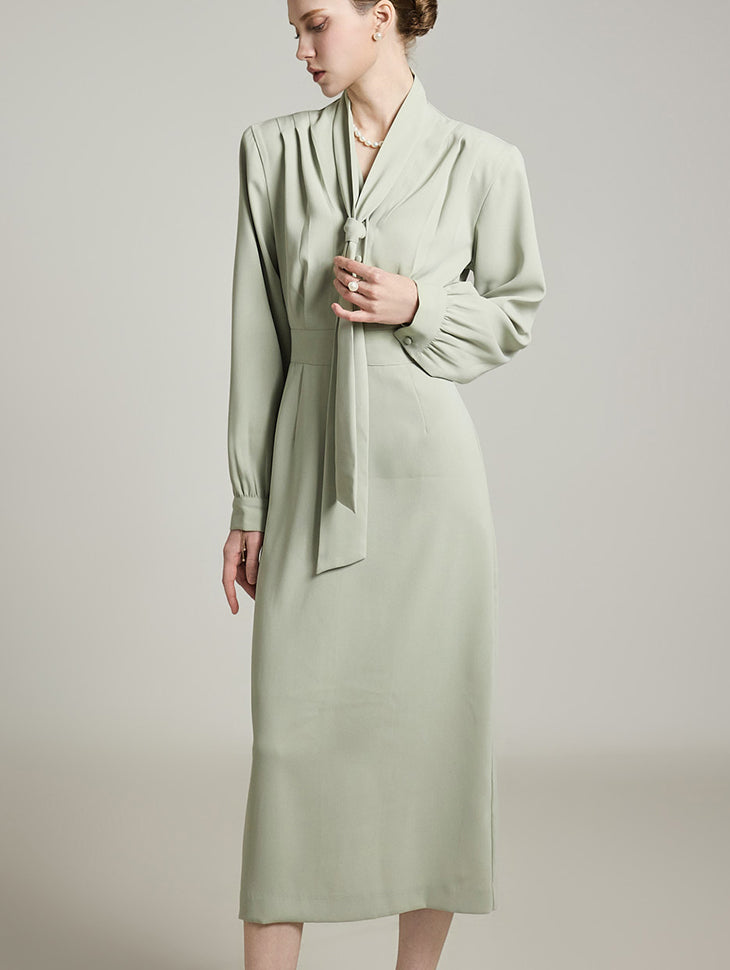 D5194 连衣裙配围巾