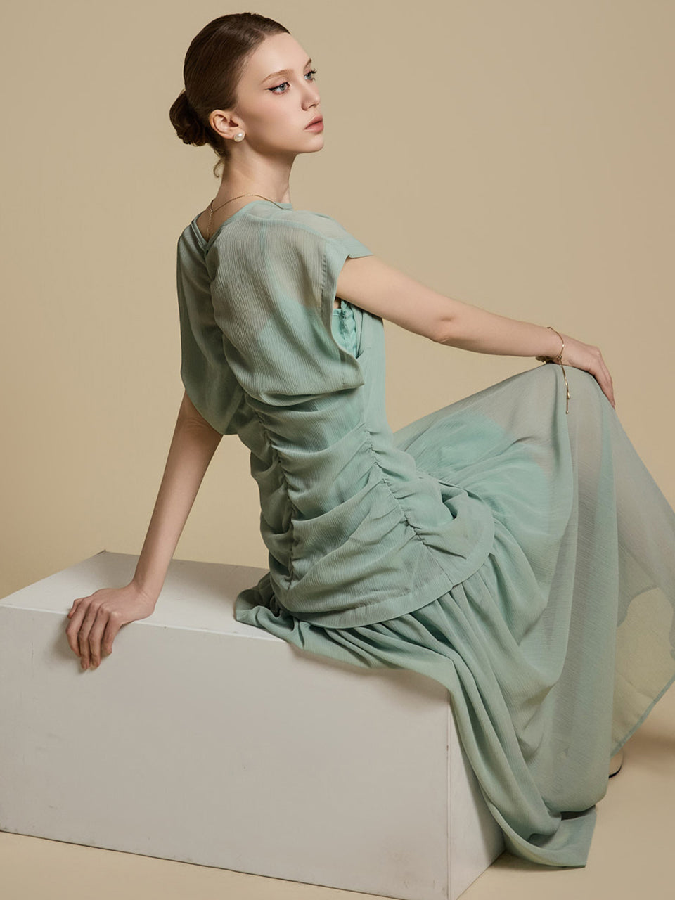 D5233 シフォンドレス