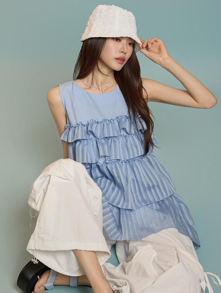 D5251 荷叶边迷你连衣裙