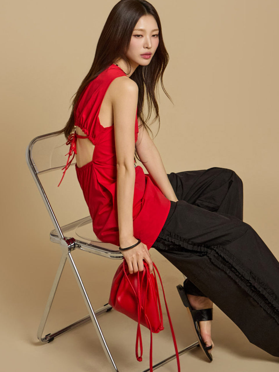 D5256 Open Back Mini Dress