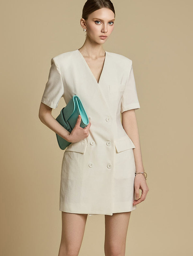 D5263 褶裥迷你连衣裙