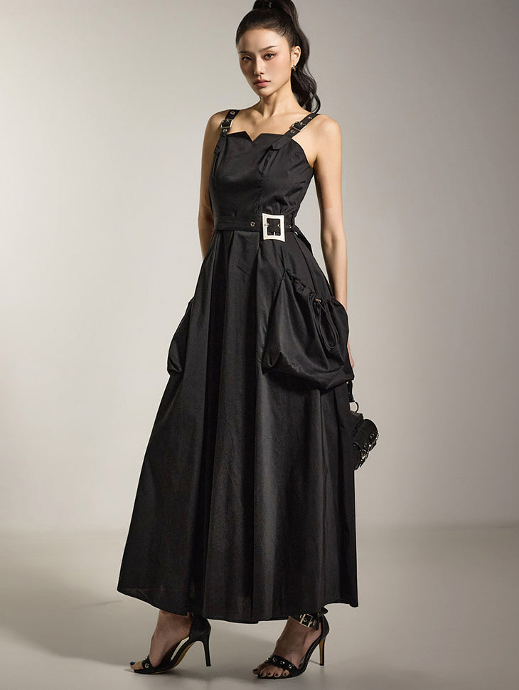 D5269 Sleeveless Dress with Belt