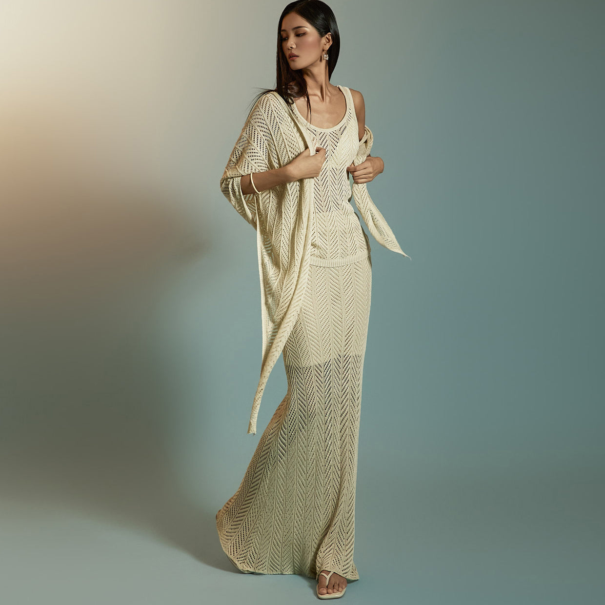 D5330 ニットスリーピース