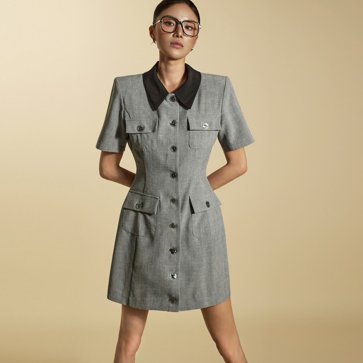 D5350 Collar Dress