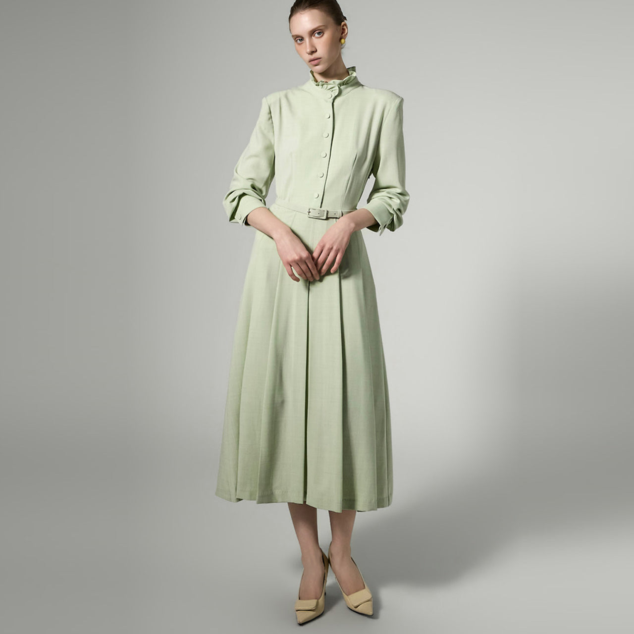 D5458 系带连衣裙套装