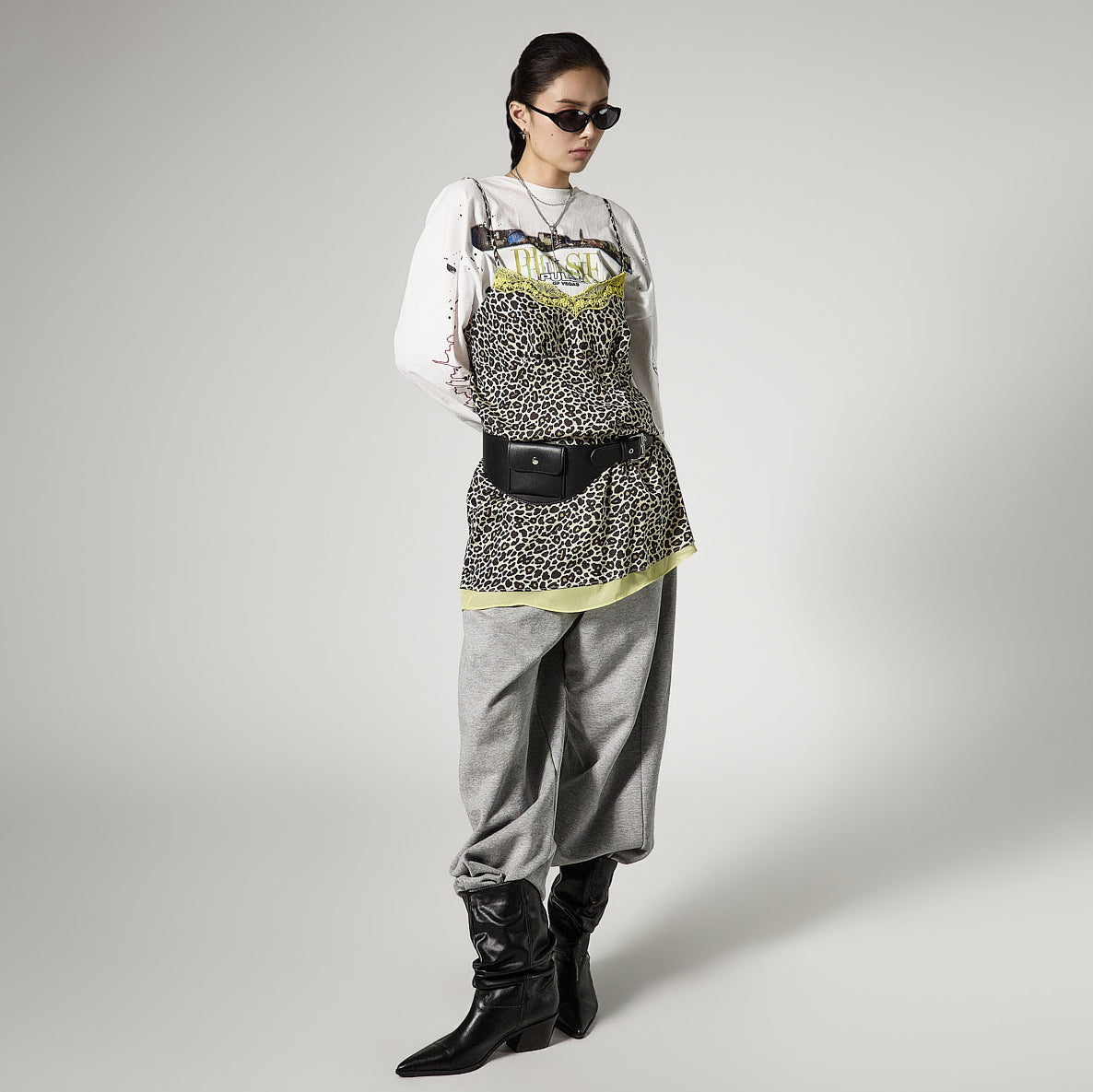 D5468 Leopard Slip Dress