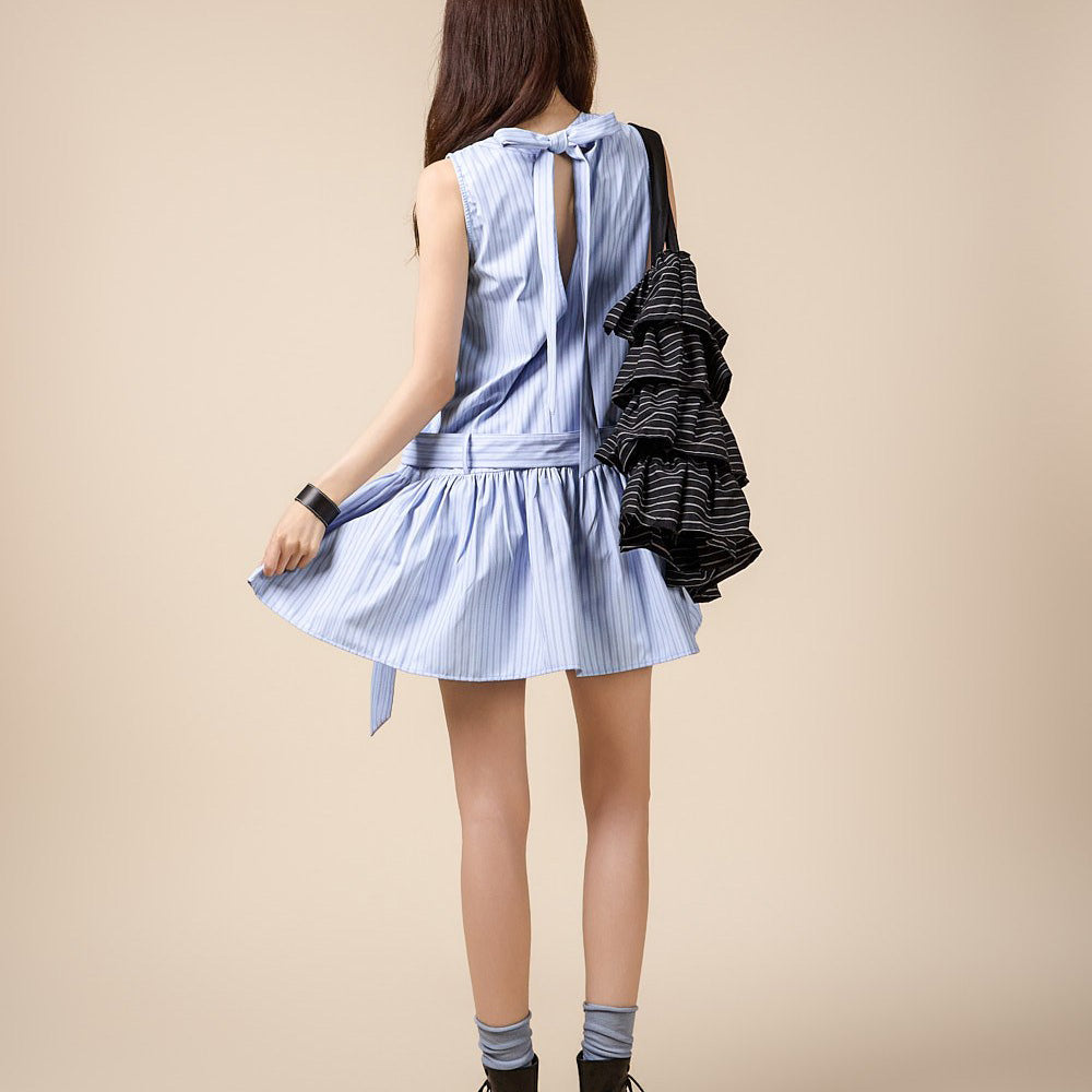 D5663 ベルトセットローウエストドレス