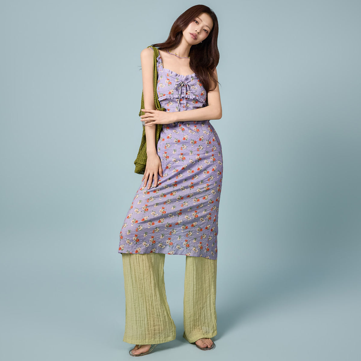 D5666 バックレスローズドレス