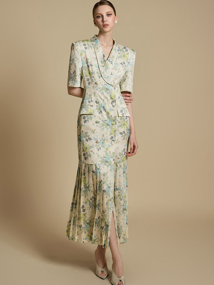 D9533 花褶连衣裙