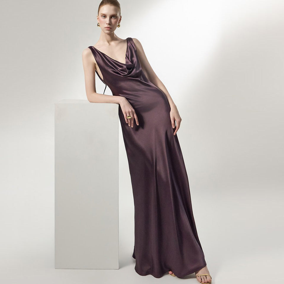 D9600 Satin Slip Dress