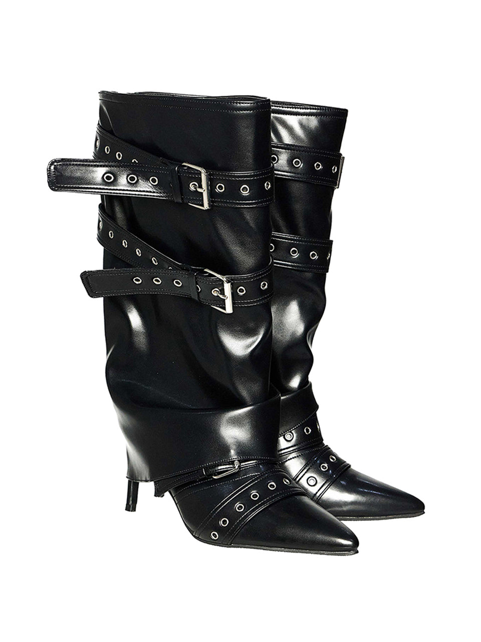 DTAR-030 Strap Belt Slouch Boots