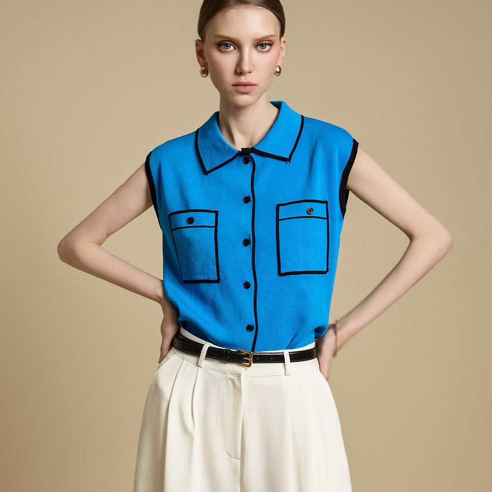 E2666 无袖针织衫