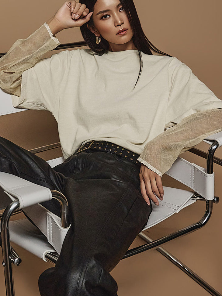 E3540 网眼多层上衣