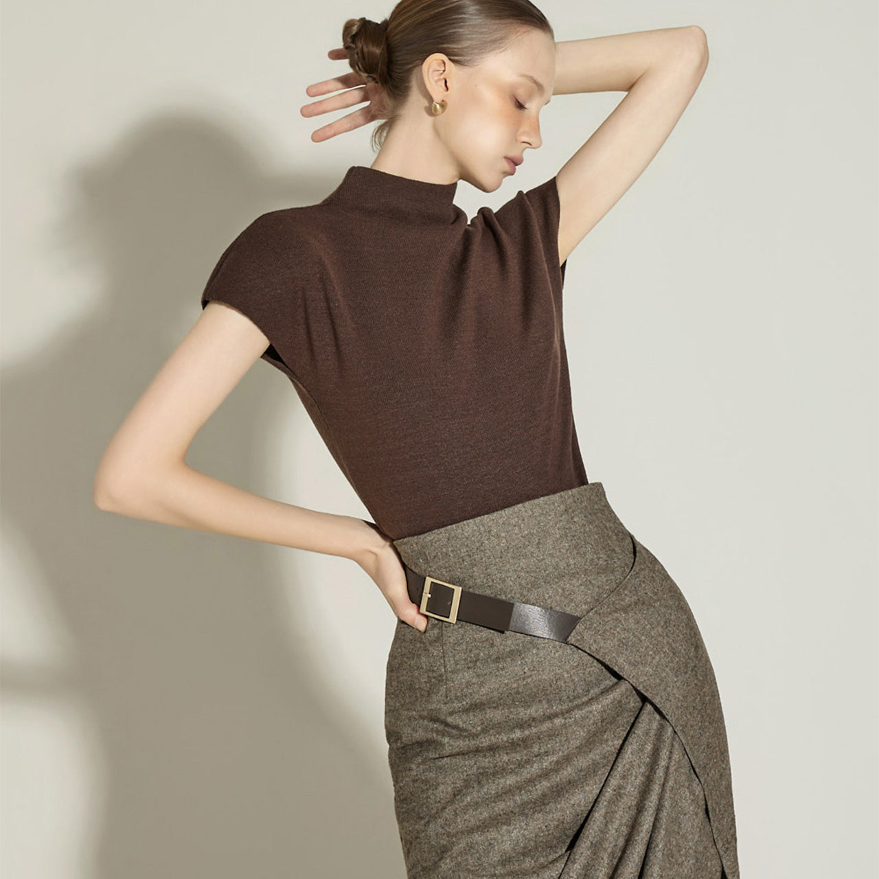 E3657 Mock Neck Knit