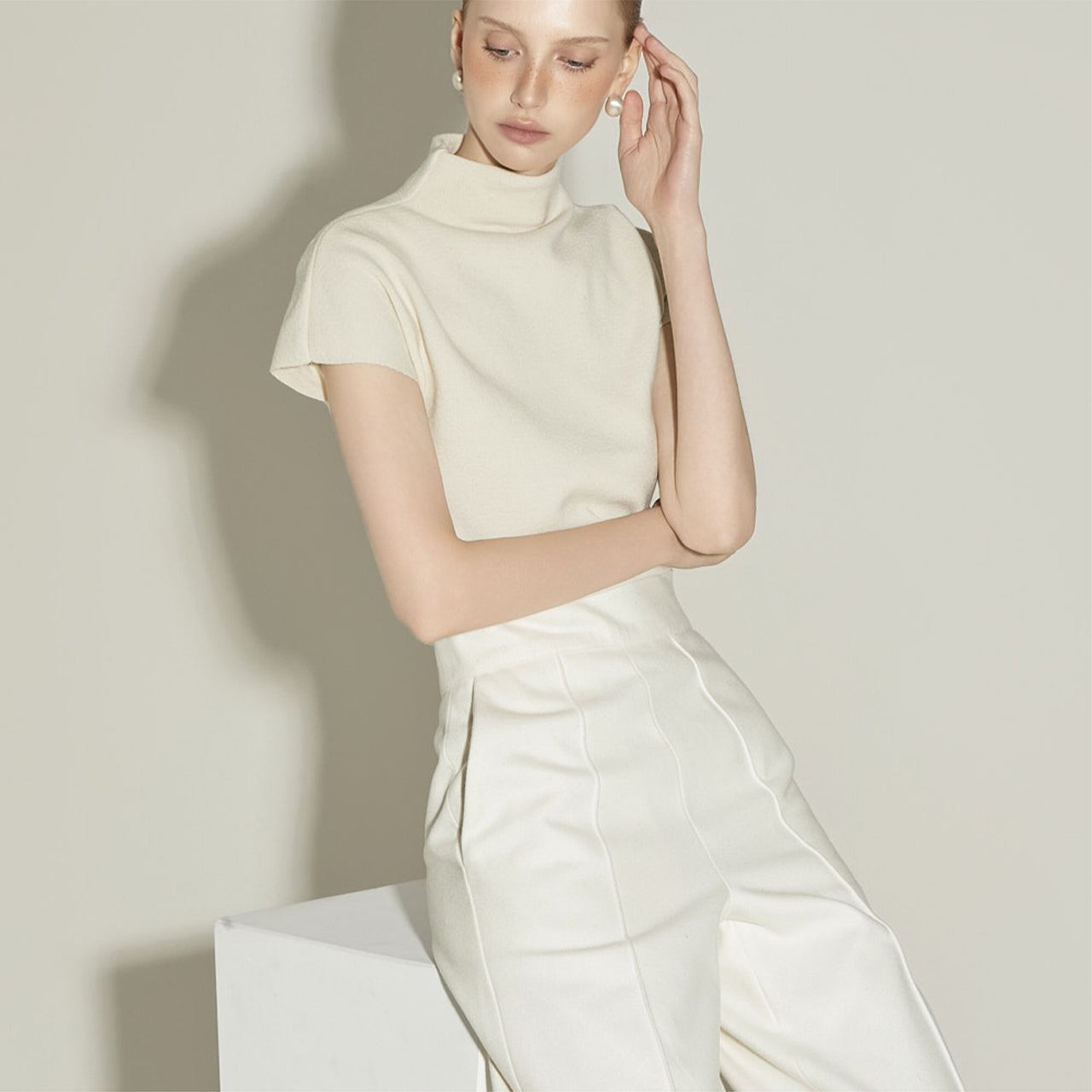 E3657 小高领针织衫