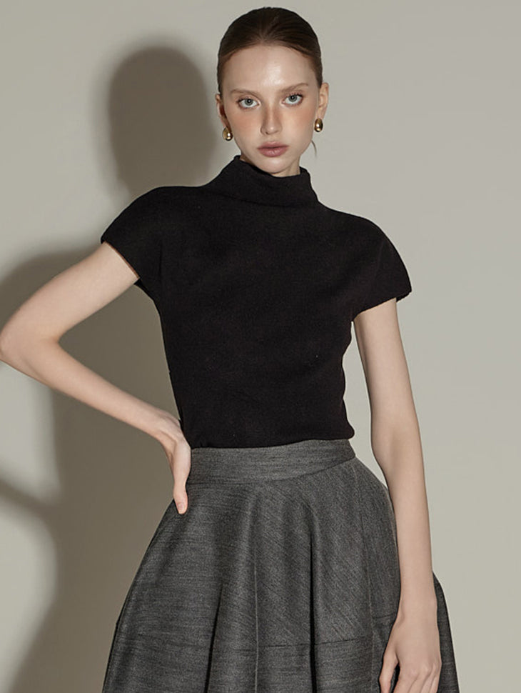 E3657 Mock Neck Knit